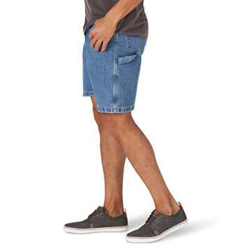 Wrangler Authentics mens Loose Fit Carpenter Cargo Shorts, Antique Stonewash, 34 US