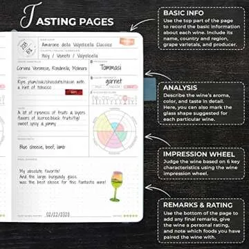 Clever Fox Wine Journal for Wine Tasting – Guided Wine Diary & Log Book with Tasting Instructions,...