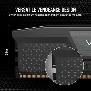 CORSAIR VENGEANCE DDR5 RAM 64GB (2x32GB) 5600MHz CL40-40-40-77 1.25V Intel XMP Desktop Computer Memory - Black (CMK64GX5M2B5600C40)