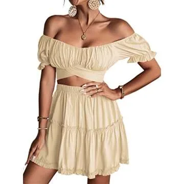 Fashionable LYANER Women's 2 Piece Summer Outfit