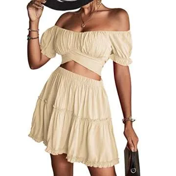 Fashionable LYANER Women's 2 Piece Summer Outfit