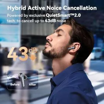 EarFun Air Pro 3 Noise Cancelling Wireless Earbuds, Qualcomm® aptX™ Adaptive Sound, 6 Mics CVC 8.0 ENC, Bluetooth 5.3 Earbuds, Multipoint Connection, 45H Playtime, App Customize EQ, Wireless Charging