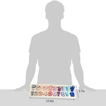 QZMTOY Educational Wooden Shape Stacker for Kids