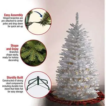 Kingswood Fir Slim Pre-Lit Christmas Tree – 4.5 ft