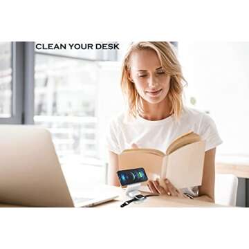 Mag-Safe Wireless Charger 3 in 1 Wireless Charging Station Magnetic Qi Certified Fast Charging Stand...