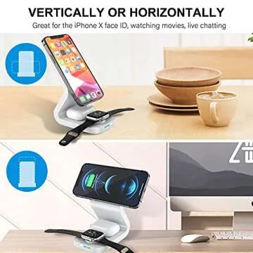 Mag-Safe Wireless 3 in 1 Charger for iPhone and More