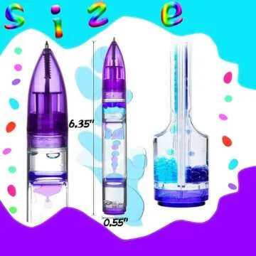 Christmas Stocking Stuffer for Kids, Liquid Fidget Pens Fun Pens Party Favor Toy for Boys Girls, Qui...