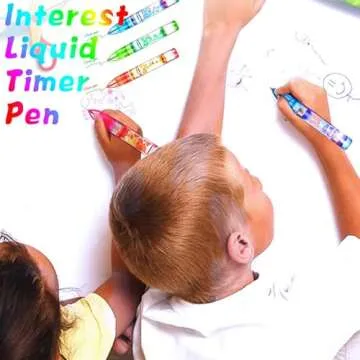 Christmas Stocking Stuffer for Kids, Liquid Fidget Pens Fun Pens Party Favor Toy for Boys Girls, Quiet Liquid Motion Bubble Sensory Autism Travel Toys Desk Toys Gift for Kids 3-12 Years Old Ages