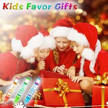 Christmas Stocking Stuffer for Kids, Liquid Fidget Pens Fun Pens Party Favor Toy for Boys Girls, Quiet Liquid Motion Bubble Sensory Autism Travel Toys Desk Toys Gift for Kids 3-12 Years Old Ages