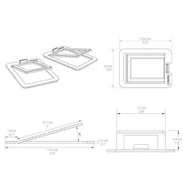 Kanto S2 Tilted Desktop Speaker Stands for Small Speakers & Compact 2”-3” Studio Monitors | Supports 6 lbs | Damping Foam Padding | Pair | White