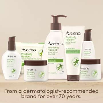 Aveeno Positively Radiant Skin Brightening Exfoliating Daily Facial Scrub, Moisture-Rich Soy Extract, helps improve skin tone & texture, Oil-& Soap-Free, Hypoallergenic, 5 oz