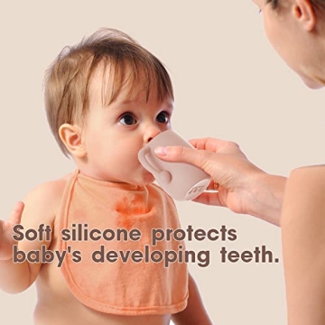 Cuddle Campus 100% Silicone Baby Training Cup, Shatterproof Toddler Sippy Cups with Straw, Open Cup for Baby, 6+ Months 4 Oz