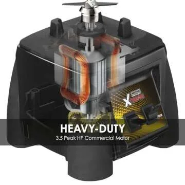 Waring Commercial MX1000XTX 3.5 HP Blender with Paddle Switches, Pulse Feature and a 64 oz. BPA Free Copolyester Container, 120V, 5-15 Phase Plug, Black