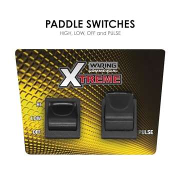 Waring Commercial MX1000XTX 3.5 HP Blender with Paddle Switches, Pulse Feature and a 64 oz. BPA Free Copolyester Container, 120V, 5-15 Phase Plug, Black