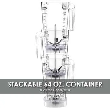 Waring Commercial MX1000XTX 3.5 HP Blender with Paddle Switches, Pulse Feature and a 64 oz. BPA Free Copolyester Container, 120V, 5-15 Phase Plug, Black