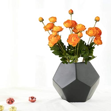 GLSATEMAN Realistic Artificial Silk Ranunculus Flowers - 5 Pcs