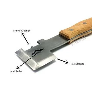 WEICHUAN Multifunction Hive Scraper Tool with Wooden Handle - Beekeeping Equipment Bee Hive Hand Tool Beekeeper Tool