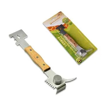 WEICHUAN Multifunction Hive Scraper Tool with Wooden Handle - Beekeeping Equipment Bee Hive Hand Tool Beekeeper Tool