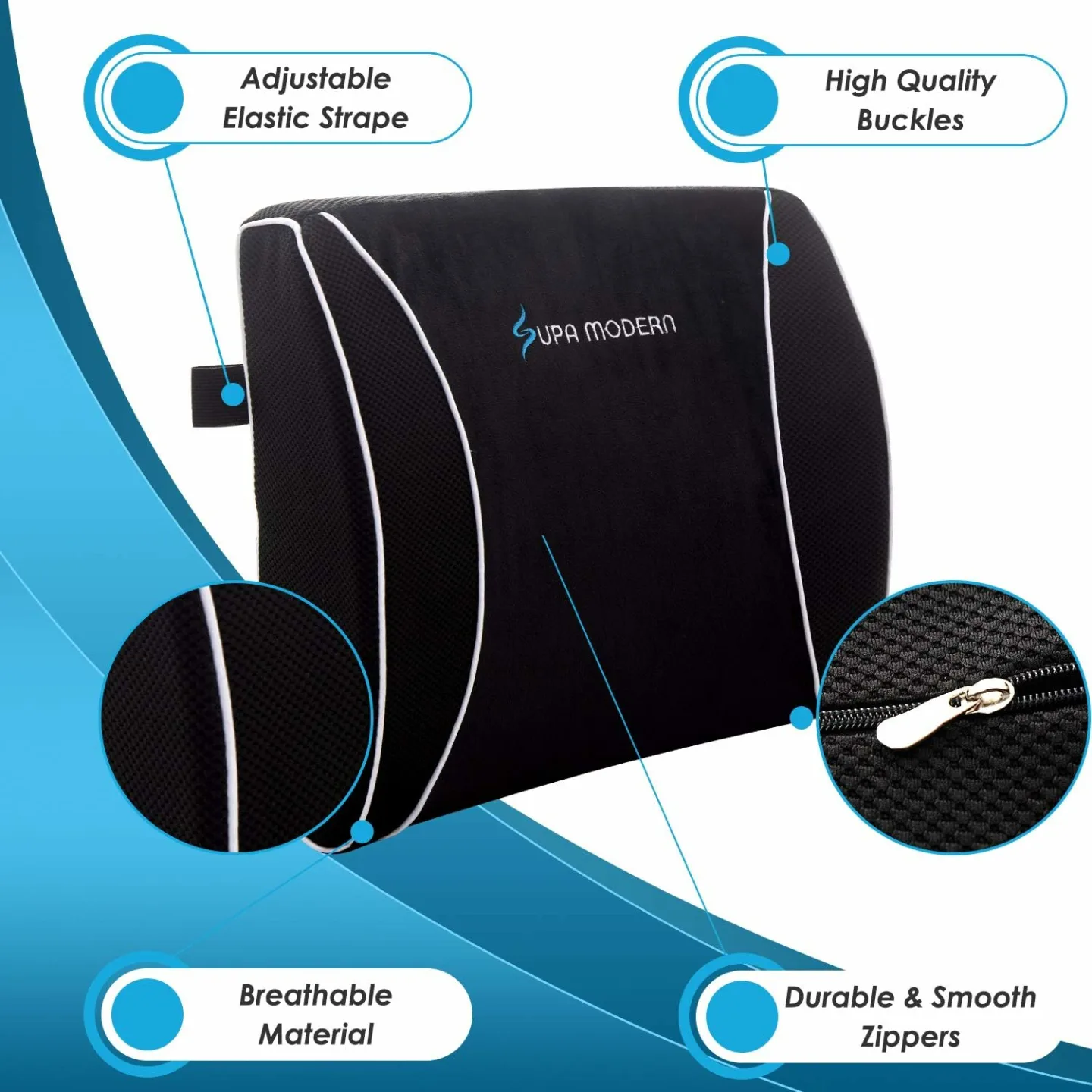 Comfortable Memory Foam Seat Cushion & Back Pillow