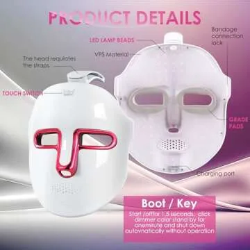 Versatile JAY SAREES Red-Light Therapy Facial Mask