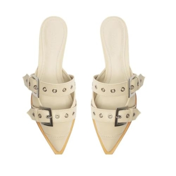 KaroNairy Stylish Wide Buckle Ballet Flats for Women