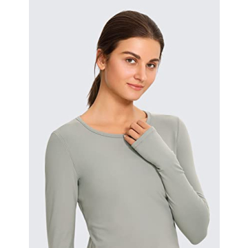 Shop CRZ YOGA Long Sleeve Crop Tops for Women Workout