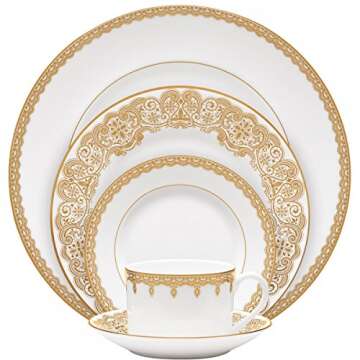 LISMORE Gold 5 Piece Place Setting