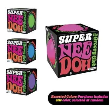 Schylling Brand Original Super Nee Doh Stress Ball Fidget Toy - Huge 4.5" in Diameter - Jumbo Squish...