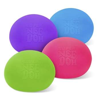Schylling Brand Original Super Nee Doh Stress Ball Fidget Toy - Huge 4.5" in Diameter - Jumbo Squishy Squeezy Fun - Colors Assorted - Ages 3+