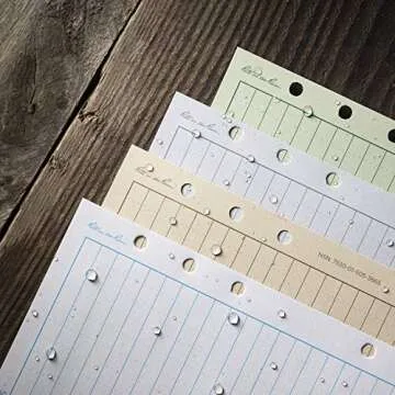 Rite In The Rain All-Weather Loose Leaf Paper, 4 5/8" x 7", 32# Tan, Universal Pattern, 100 Sheet Pack (No. 982T), 7 x 4.625 x 0.625