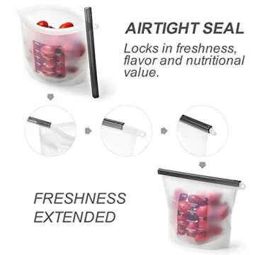 Eco-Friendly OAMCEG Reusable Silicone Food Storage Bags