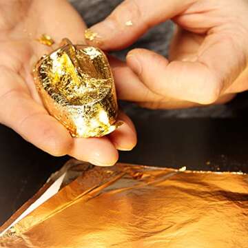 Harloon 500 Sheets Gold Leaf for Art & Crafts DIY