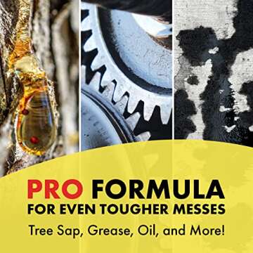 Goo Gone Pro Power Adhesive Remover | Removes Stickers, Goo, Tar, Grease, Great on Tools | Surface Safe, Fresh Citrus Scent - 2 Pack with Scraper Tool, Sticker Lifter