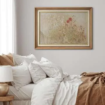 SIGNFORD Premium Framed Wall Art Print Botanical Floral Print Still Life Nature Wilderness Fine Art Farmhouse/Country Decorative Rustic Vintage Antique Classic for Bedroom - 26"x36" Natural