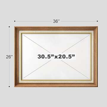 SIGNFORD Premium Framed Wall Art Print Botanical Floral Print Still Life Nature Wilderness Fine Art Farmhouse/Country Decorative Rustic Vintage Antique Classic for Bedroom - 26"x36" Natural