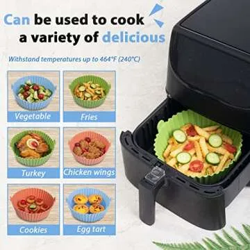 Loveuing Air Fryer Silicone Liners - Reusable and Non-Stick