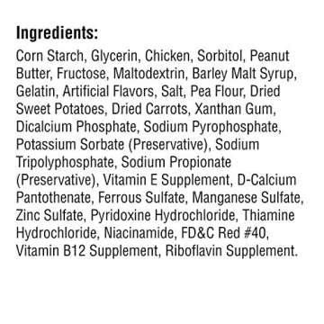 SmartBones SmartSticks With Real Peanut Butter 12 Count, Rawhide-Free Chews For Dogs