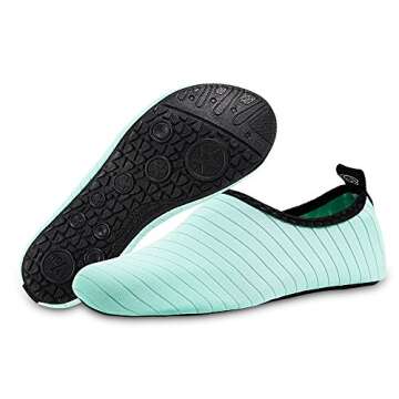 WateLves Womens and Mens Kids Water Shoes Barefoot Quick-Dry Aqua Socks for Beach Swim Surf Yoga Exe...