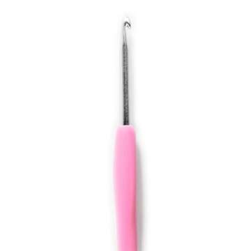 Clover 1044/F Pink Amour Crochet Hook, Size F, 3.75mm