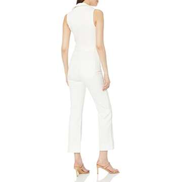 Show Me Your Mumu Womens Jacksonville Cropped Jumpsuit, Pearly White, X-Small US