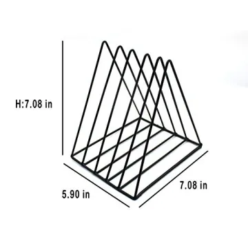 QPEY Triangle File Holder for Records & Magazines