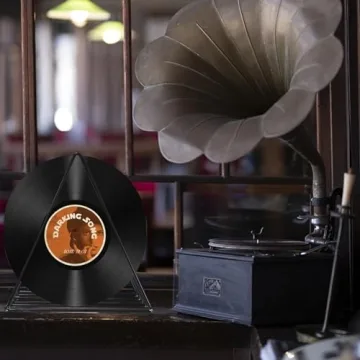 QPEY Triangle File Holder for Records & Magazines