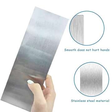 8.6 Inch Stainless Steel Cake Scraper Metal Scraper for Cake Smoother Leveler Scraper Cake Decorating Comb Cake Cutter for Mousse Butter Cream