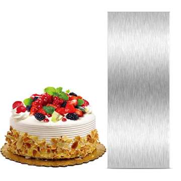 8.6 Inch Stainless Steel Cake Scraper Metal Scraper for Cake Smoother Leveler Scraper Cake Decorating Comb Cake Cutter for Mousse Butter Cream
