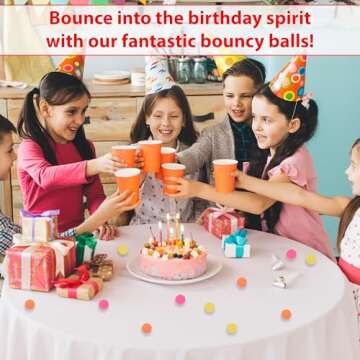 25 Bouncy Balls for Kids Party Favors | Luminous Bouncy Ball 27mm | Superball Small Rubber Balls for Kids