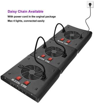 AGLEX COB 600W LED Grow Light - Full Spectrum LED Plant Grow Lamp with Daisy Chain Veg and Bloom Swi...