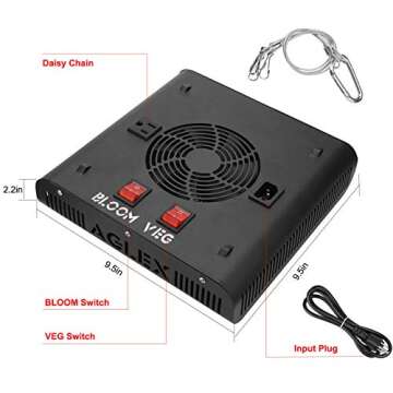 AGLEX COB 600W LED Grow Light for Indoor Plants