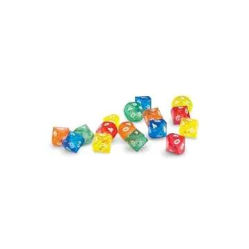Learning Resources 10-Sided Dice in Dice Set, Multi-color