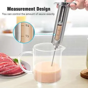 Ofargo Meat Injector Kit for Smoker with 3 Marinade Flavor BBQ Injector Syringe Needles, Injector Marinades for Meats, Turkey, Brisket; 2-oz; Paper and E-Book (PDF) User Manual Included