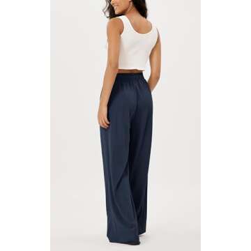 ODODOS Women's Wide Leg Pants With Pockets for Comfort